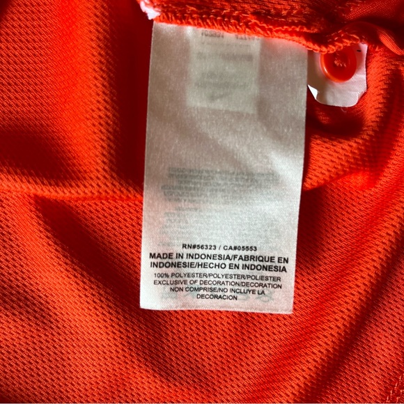 Nike DRI-FIT Short Sleeve Golf Polo Orange L - Picture 10 of 11